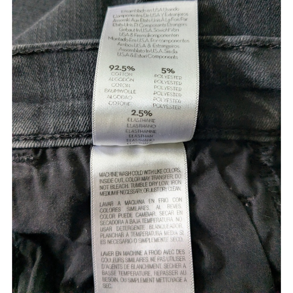 MOTHER Hustler Ankle Fray Jeans Not Guilty Washed Black Flare Size 26 - Picture 8 of 12